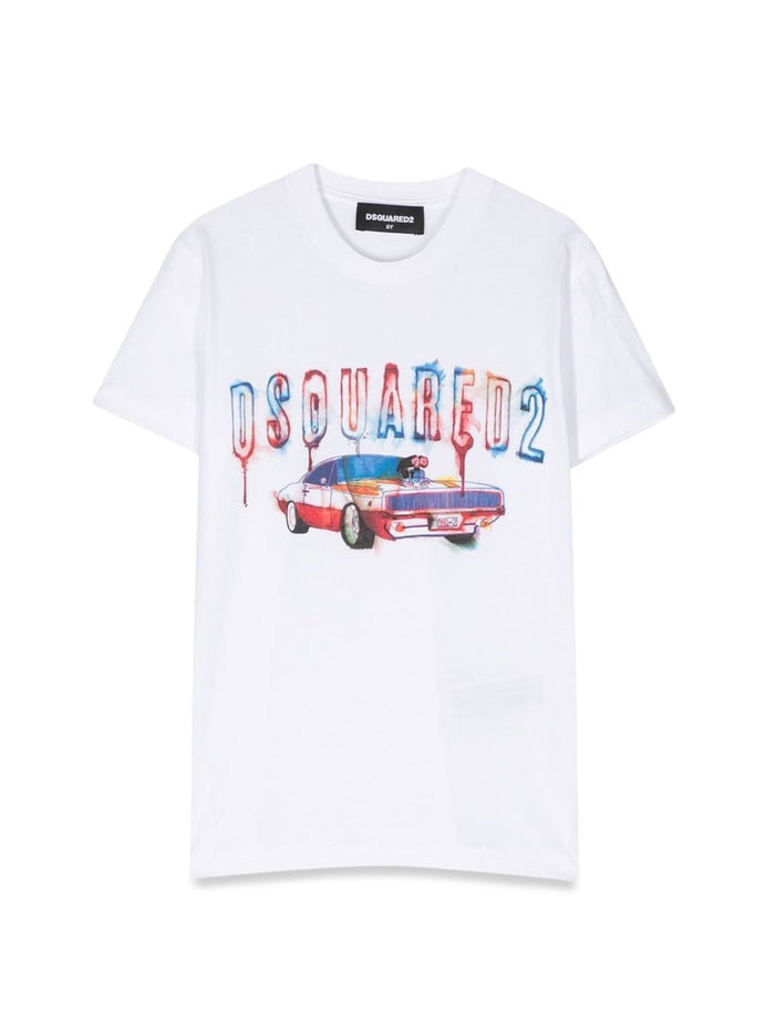 Dsquared Mc Logo T-Shirt And Machine