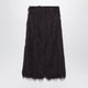 Dries Van Noten Dark Purple Midi Skirt With Fringes