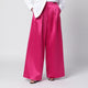 Dries Van Noten Wide Pleated Fuchsia Satin Trousers