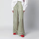 Dries Van Noten Wide-Leg Green Striped Trousers