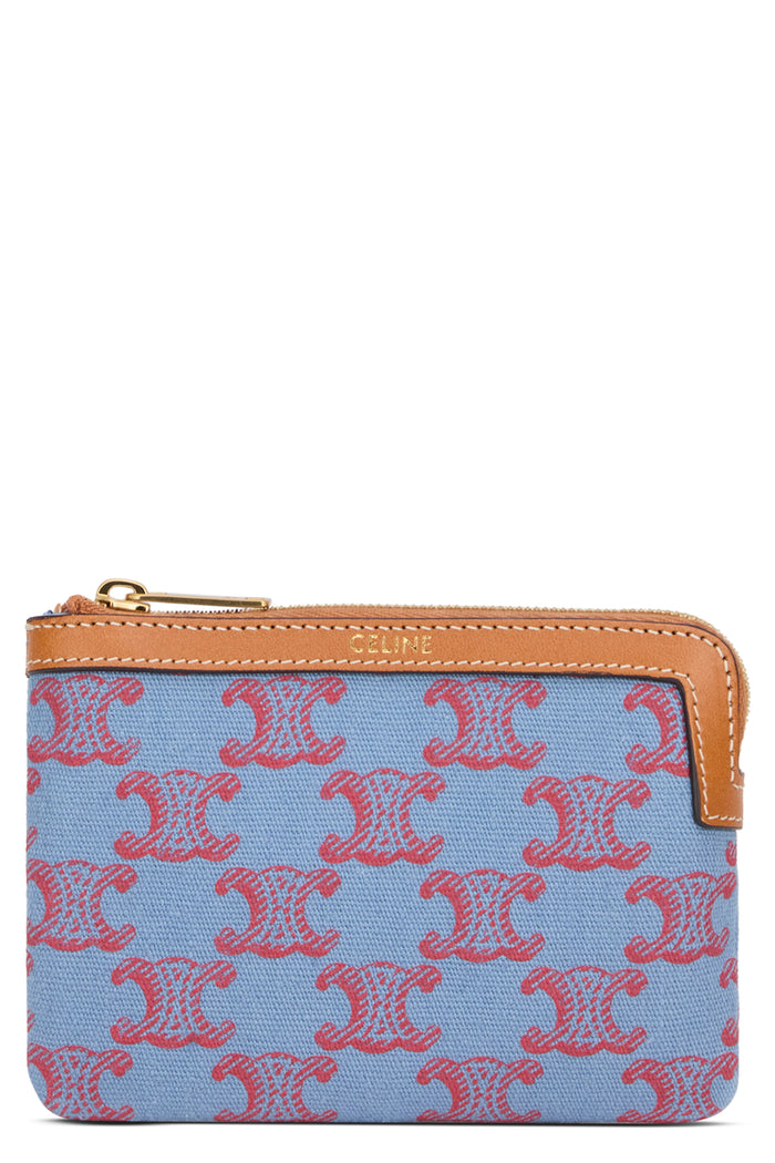 Celine Fabric Coin Purse With Triomphe Print