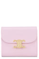 Celine Triomphe Wallet In Hammered Leather