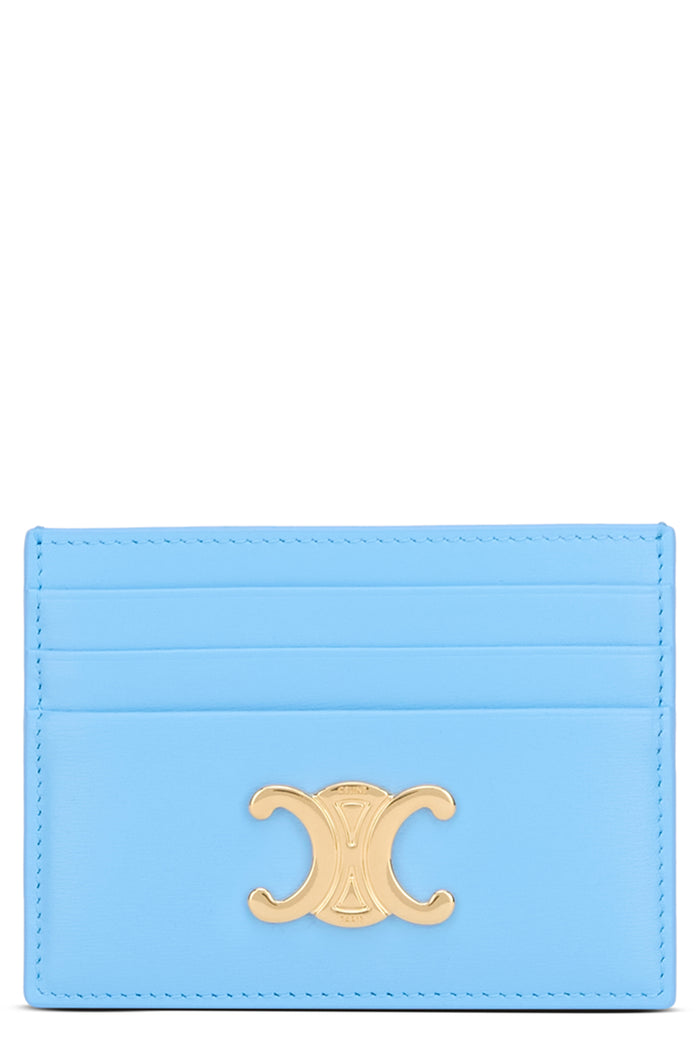 Celine Card Holder In Leather With Logo