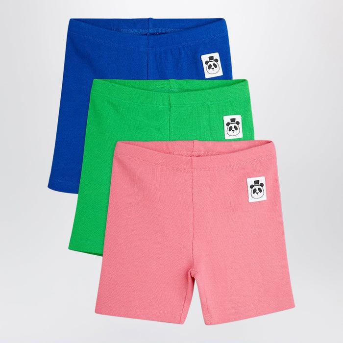 Mini Rodini Set Of Three Colorful Cotton Shorts