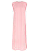 Nude Round-Neck Dress