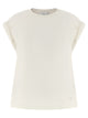 Nude Curled Sleeve T-Shirt