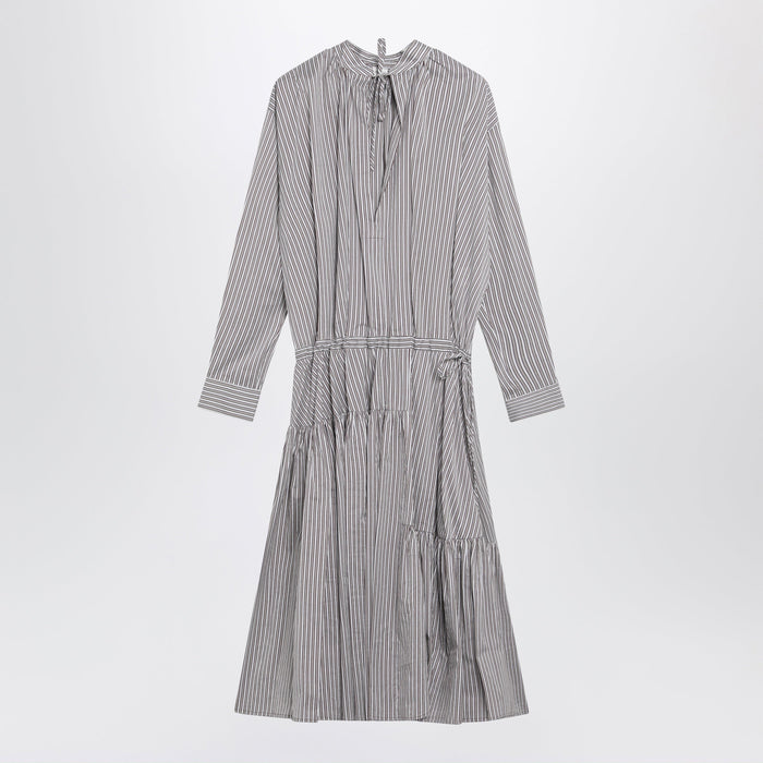 Dries Van Noten Striped Shirt Dress In Cotton And Silk