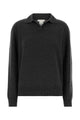 The Row Charcoal Cashmere Oashi Polo Shirt
