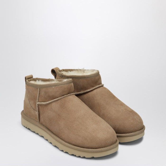 Ugg Classic Ultra Mini Ankle Boots In Sand