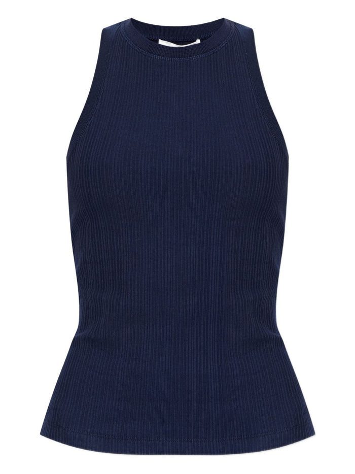 Victoria Beckham Ribbed Marine Tank Top
