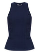Victoria Beckham Ribbed Marine Tank Top