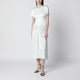 Victoria Beckham Blaire Dress With Gathered Waist In Aloe Colour