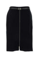 Ferragamo Black Stretch Wool Blend Skirt