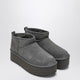 Ugg  Classic Ultra Mini Grey Boot With Platform