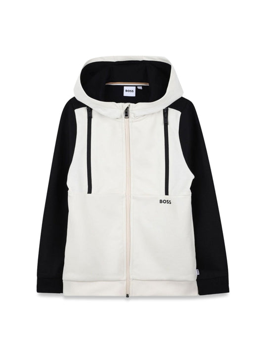 Boss Zip-Up Cardigan Set With Shorts