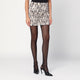 Rotate Printed Faux Fur Skirt