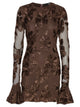 Rotate Birgerchristensen Flower Mesh Mini Dress