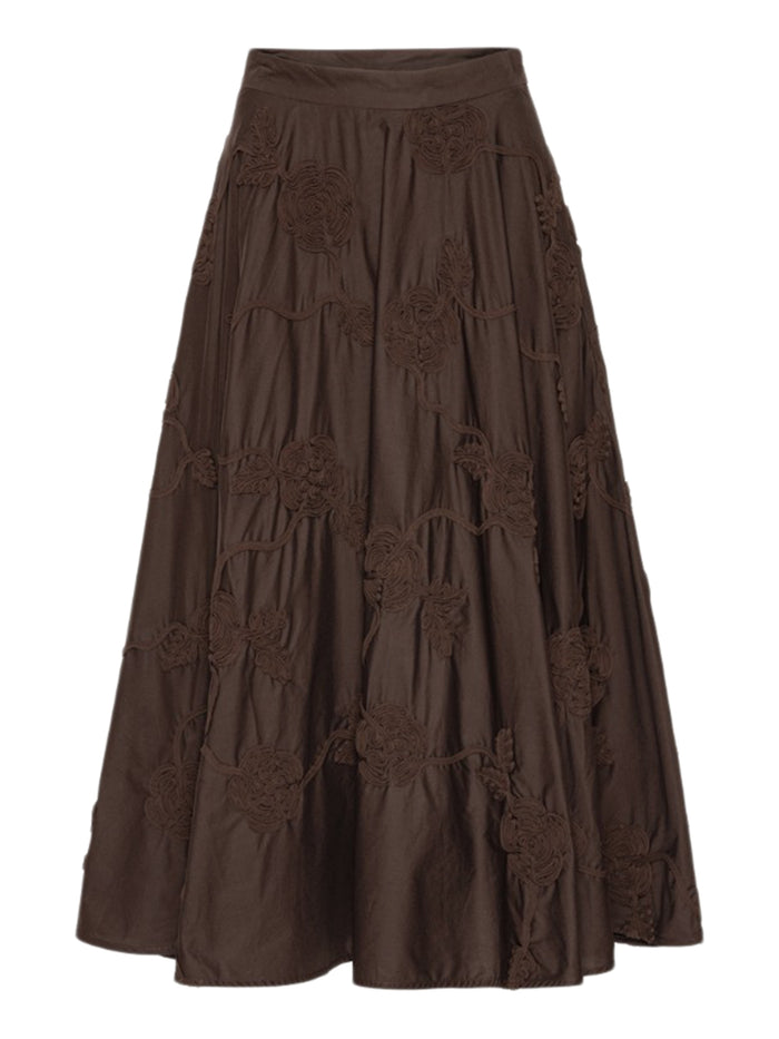 Rotate Birgerchristensen Flower Midi Skirt
