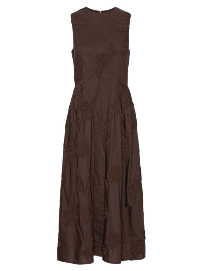 Rotate Birgerchristensen Flower-Detail Midi Dress