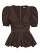 Rotate Birgerchristensen Rotate Puff-Sleeve Bubble Top