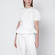 Rotate Birgerchristensen White Alix Top With Puff Sleeves