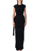 Ottolinger Ottolinger Sleevy Black Organic Cotton Maxi Dress