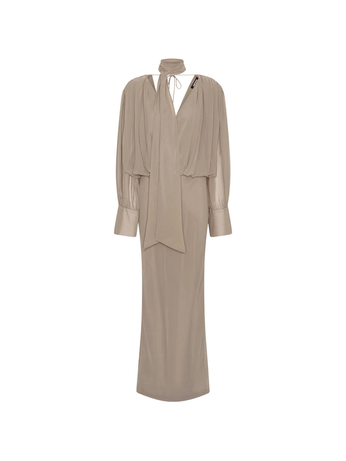 Rotate Birgerchristensen Long-Sleeved Chiffon Dress