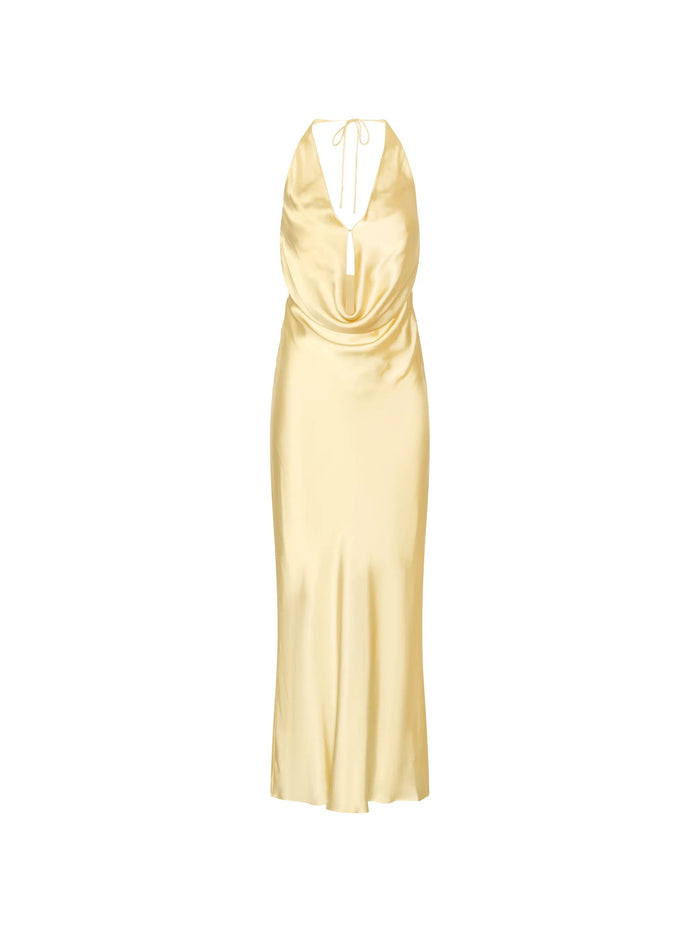 Rotate Birgerchristensen Chiffon Dress With Halter Neckline