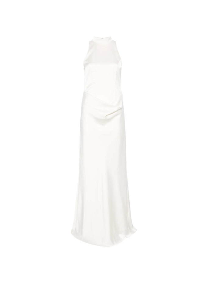 Rotate Birgerchristensen Long Satin Dress With Train