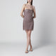 Rotate Birgerchristensen Scalloped Sequin Mini Dress In Polyester, Gull Gray
