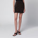 Rotate Dark Brown Suede Mini Skirt