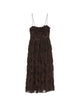 Rotate Birgerchristensen Midi Dress With 3D Flowers