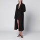 Rotate Dark Brown Double-Breasted Suede Coat