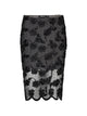 Rotate Birgerchristensen Flower Mesh Midi Skirt