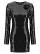 Rotate Birger Christensen Sequin Dress With Flower