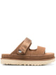 Ugg Chestnut Leather Textile Sandals