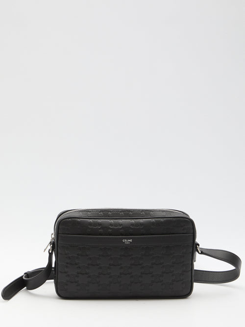 Celine Black Calf Leather Horizontal Messenger Handbag