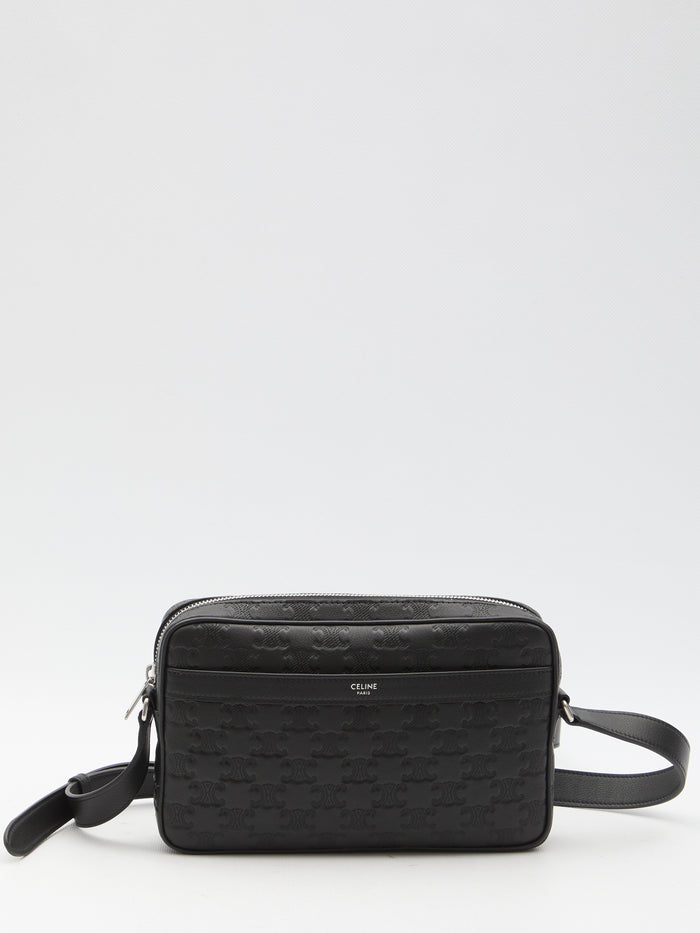 Celine Black Calf Leather Horizontal Messenger Handbag
