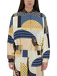 Fendi Silk Bomber Jacket With Patchwork Print