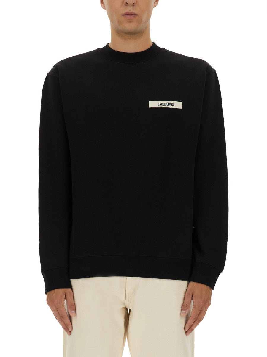 Jacquemus Felpa Con Logo In Gros-Grain
