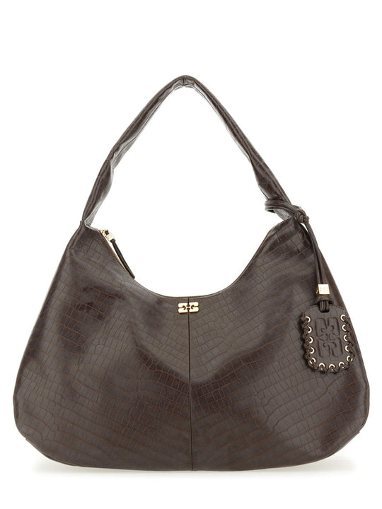 Ganni Hobo Bag "Croco Xxl"
