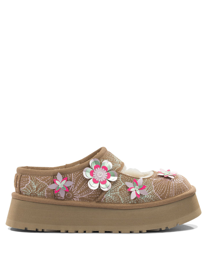 Ugg Brown Suede Rubber Ballerinas