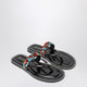Dries Van Noten Black Thong Slipon Sandals With Sequins