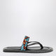 Dries Van Noten Black Thong Slip-On Sandals With Sequins