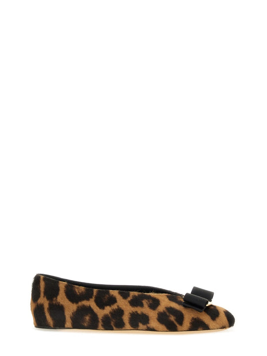 Ferragamo "Vara" Ballerina With Bow