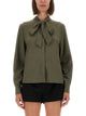 Self-Portrait Twill Shirt With Bow
