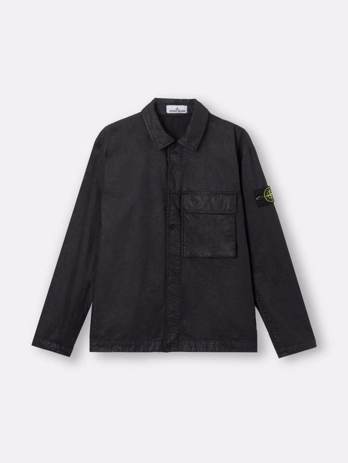 Stone Island Black Nylon Panama Overshirt