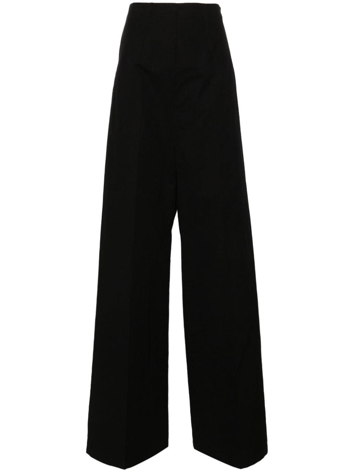 Max Mara Sportmax Linen And Cotton Blend Trousers