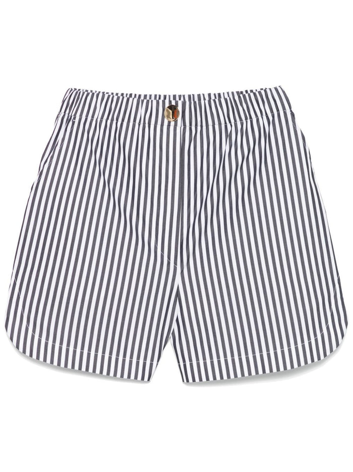 Max Mara Sportmax Striped Cotton Shorts