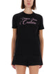 Versace Jeans Couture T-Shirt With Logo And Rhinestones